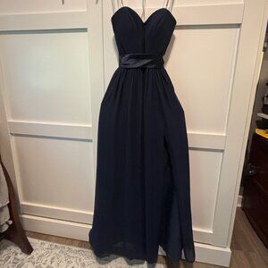 Azazie Dark Navy Blue Bridesmaids Dress